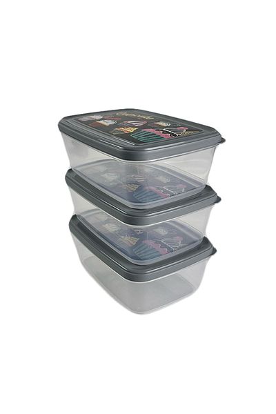 ARCLENA 850ml X 3-Piece Food Storage Set - Food, Fruit, Vegetable, Meat and Fish