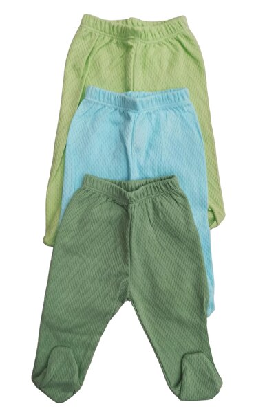 bebedino أحذية أطفال طويلة من القماش المسامي من الأسفل بلون موحد (عبوة من 3 ق...