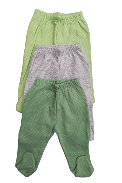 bebedino أحذية أطفال طويلة من القماش المسامي بلون موحد (عبوة من 3 قطع باللون الأخضر والرمادي والأخضر)