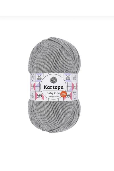 Kartopu بيبي وان 5 قطع حبل محبوك يدويًا 1000 رمادي