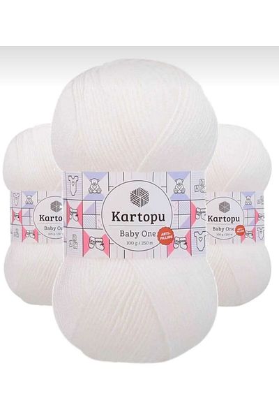 Kartopu Baby One 5 Pieces Πλεκτό Σχοινί 010 Λευκό