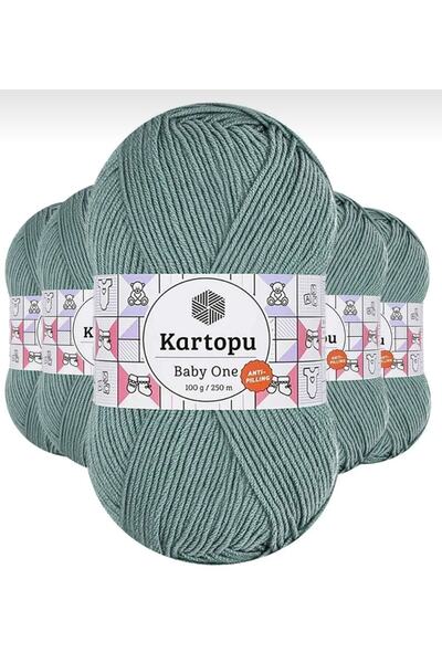 Kartopu بيبي وان 5 قطع من الخيوط المحبوكة يدويًا 493 نعناع