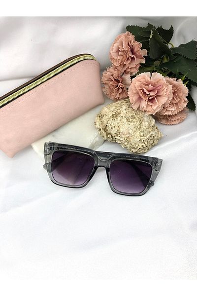 Di Caprio Undea Cat Eye Square Gray Women's Sunglasses