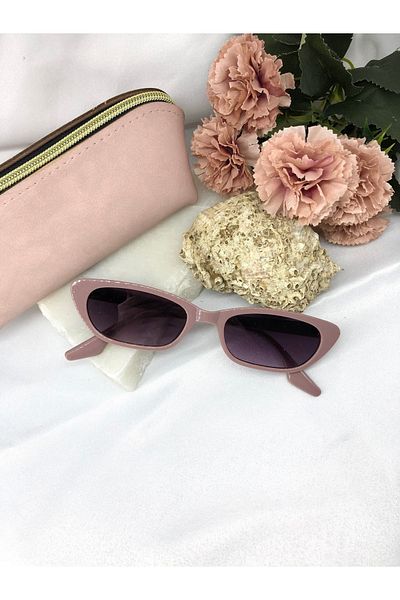 Di Caprio Tery Cat Eye Vintage Retro Bone Purple Lilac Women's Sunglasses