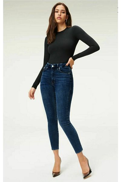 LİMABEL Zümra Skinny Jeans Blue Mustache Jean compact Lycra cu talie înaltă