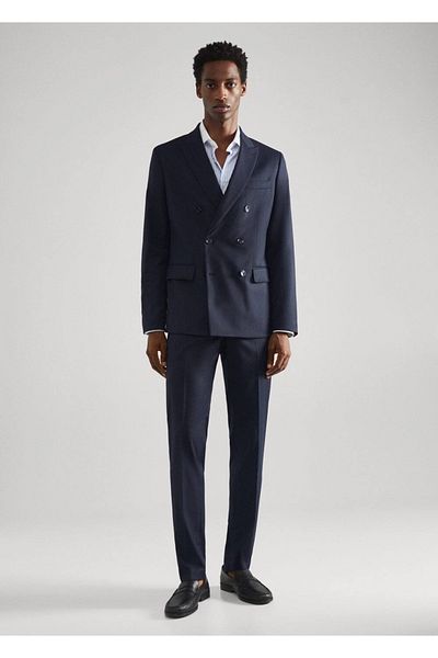 MANGO Man Slim Fit Fabric Trousers