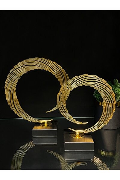 Decor de Lion Dekoratif 2'li Metal Uzay Aksesuar Obje