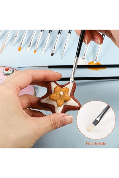 Genel Markalar Gıda Uyumlu,epoksi,pasta,hobi,protez Boyama Fırçaları Marzipan Set (15’li Set)