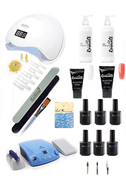 ROSEVELT Kopya - Profesyonel Kalıcı Ojeli Poly Jel Seti