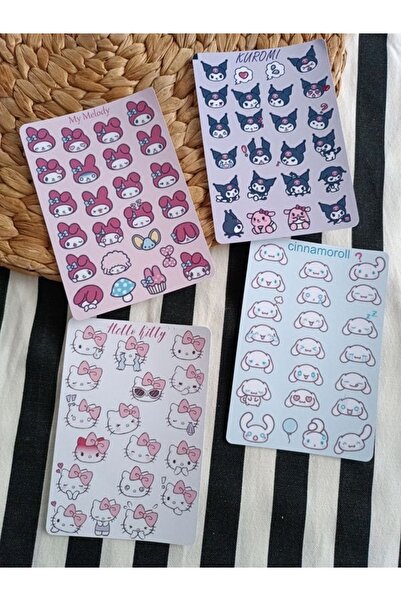 EyER Shoping Hello Kitty Sanrio Karakterler Etiket Planlayıcı Telefon Sticker...