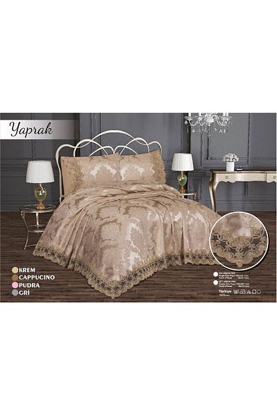 LACEART HOME COLLECTİON طقم بيكيه مكون من 3 قطع من الدانتيل الفرنسي