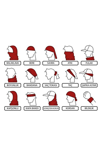 BablX Buffalo Motorcu Çok Amaçlı Outdoor Boyunluk Unisex Bandana