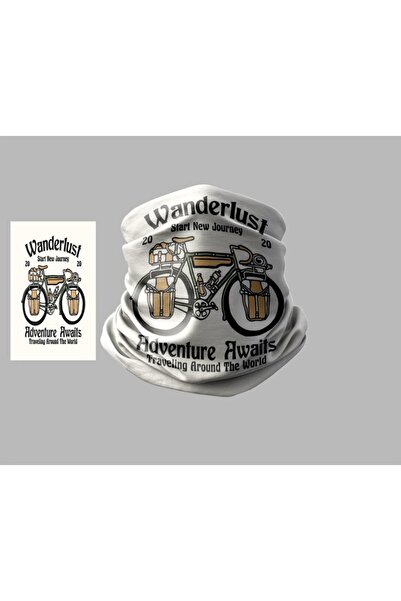 Buffalo Bandană unisex pentru gât pentru exterior, cu design de bicicletă