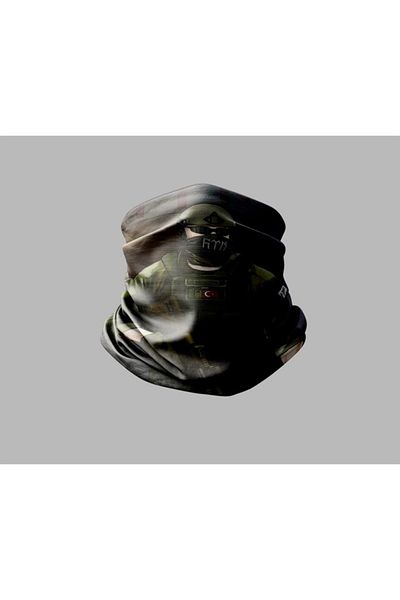 Buffalo Bandană unisex pentru gât pentru exterior, motociclist militar turcesc
