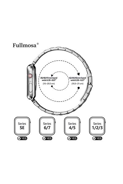 GREGOSS حزام ساعة متوافق مع 42/44/45/49 مم، Iwatch Series 10 46 مم/ سوار من الفولاذ المقاوم للصدأ