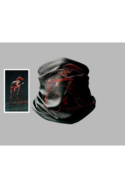 Buffalo Bicycle Designed Biker Multi-Purpose Outdoor Neck Collar Unisex Bandana