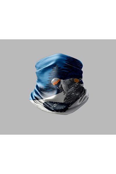 Buffalo Ski & Mountain Designed Biker Multi-Purpose Outdoor Neck Collar Unisex Bandana
