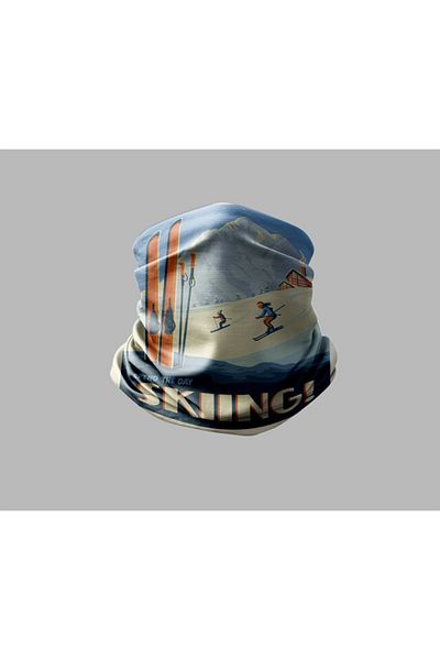 Buffalo Ski & Mountain Designed Biker Multi-Purpose Outdoor Neck Collar Unisex Bandana