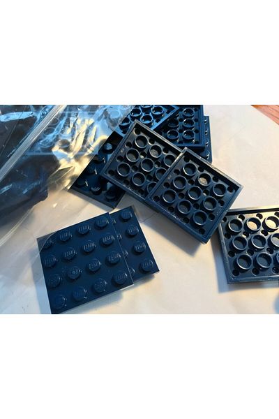 LEGO Original Moc Custom Accessory Creator Plate 4 X 4 Square Flat Bricks Navy Blue 2 Pcs to Send
