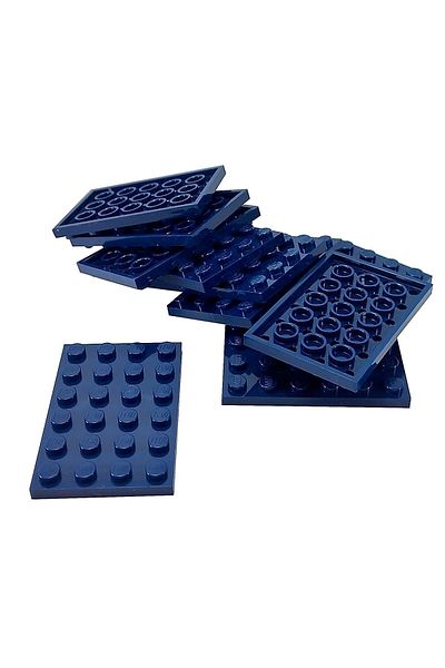 LEGO Original Moc Custom Accessory Creator Plate 4 X 6 Flat Brick Navy Blue 4 Pieces Will Be Sent