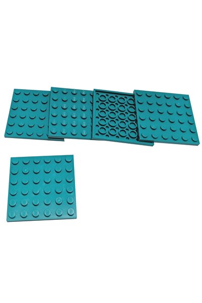LEGO Orjinal Moc Custom Aksesuar Creator Plate 6 X 6 Düz Tuğla Turkuaz 2 Adet...
