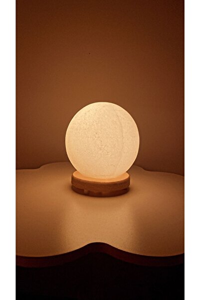 Evci Tuz %100 Doğal Kaya Tuzu Küre Modeli Tuz Lamba / Tuz Lambası (beyaz)