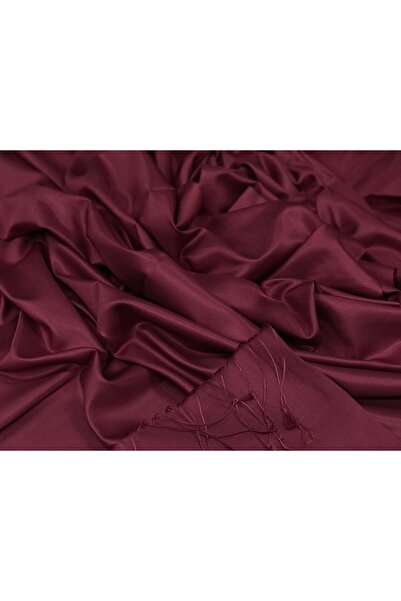 Tuğba Silk Shawl % Face Silk - Claret Red