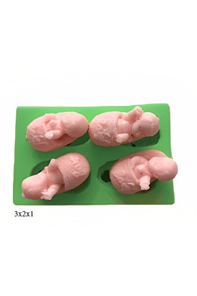 Genel Markalar Bebek Modeli Silikon Şeker Hamuru Dekor, Sabun, Saksı Ve Mum K...