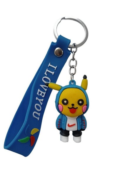 DZC KUZENLER AVM Pikachu Karikatür Anime Figür Pvc Bebek Anahtarlık Çanta Ana...