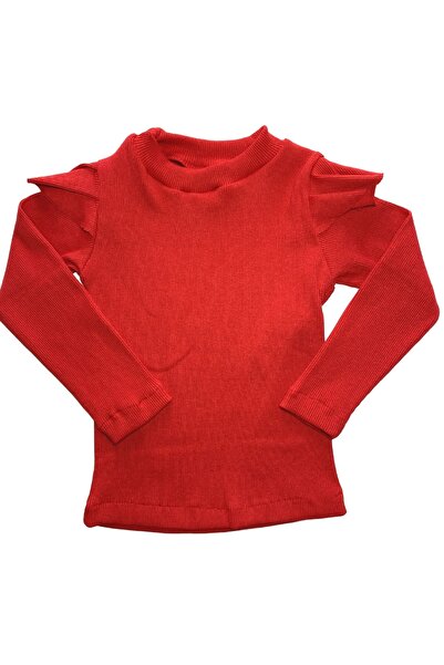 özge başaran Fată, fetiță Lycra, tricou cu mânecă lungă cu volan, țesătură di...