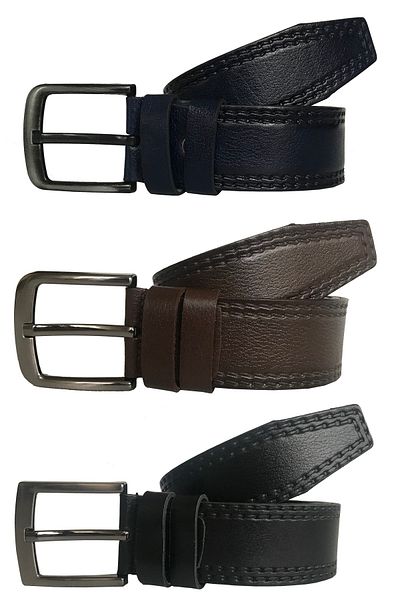 GoDeri Γνήσιο δέρμα 3 τεμαχίων Super Set 4,5 cm Ζώνη=3 τεμάχια.74-75-76