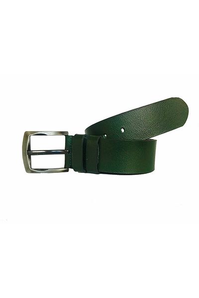 GoDeri Πράσινη ζώνη τζιν από γνήσιο δέρμα - 4,5 cm=dk-0047