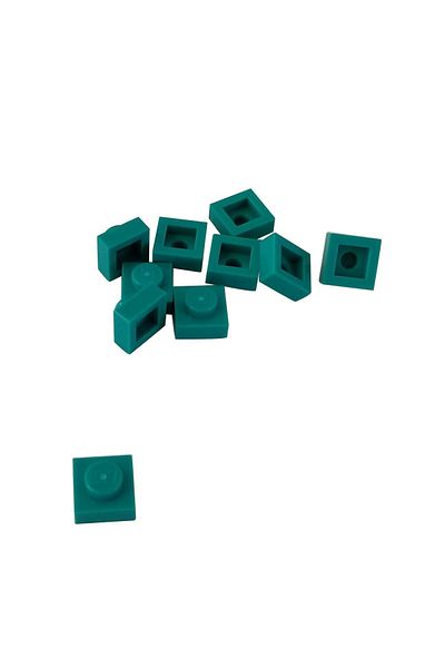 LEGO Original Moc Custom Accessory Creator Plate 1 X 1 Flat Brick Turquoise 8 Pieces to Ship