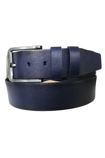 GoDeri Γνήσιο δέρμα Σετ 2 τζιν, αθλητική ζώνη; Navy Blue, Tan 4,5 cm=2li-hsn-03.04