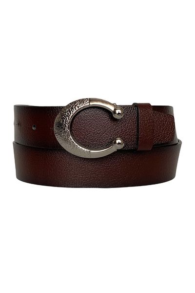 GoDeri 100% piele naturală, cu cataramă argintie, roșu claret, curea de blugi pentru femei 4 cm=an-byn-52