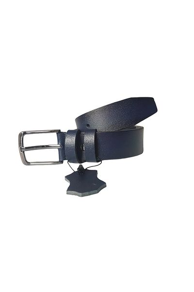 GoDeri Ζώνη Unisex Navy Blue από γνήσιο δέρμα 4 cm=dk-0037