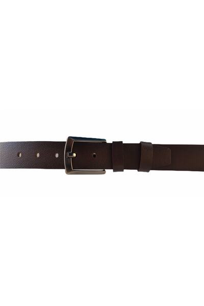 GoDeri 100% естествена луксозна кожа, 4 см, кафяв колан, както от деним, така и от плат = gkdk0016