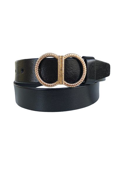GoDeri Blugi de damă din piele naturală cu cataramă aurie, centură sport 4 cm=an-byn-16