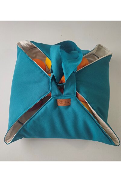 IŞIK Cam Tepsi Tencere Taşıma Çantası Turkuaz