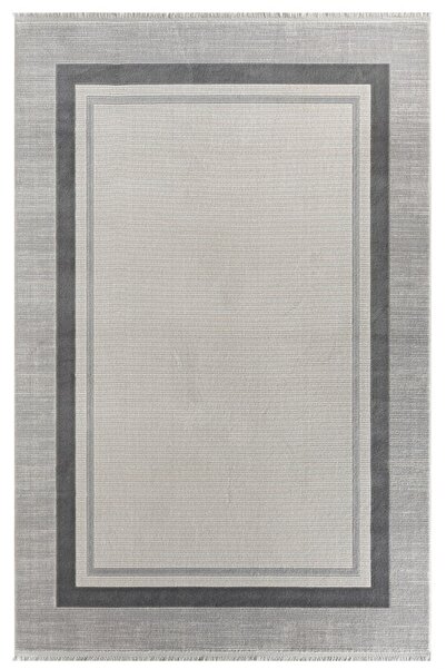 SEYRAN HALI Zen 7001 Antrasit Akrilik Saçaklı