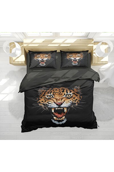 Erays Home Комплект постільної білизни з леопардовим принтом, 3D-друк, двоспа...
