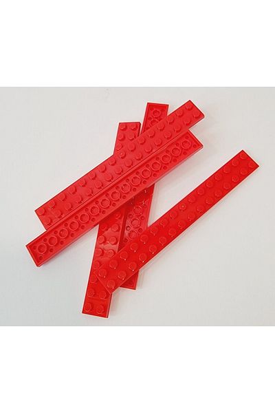 LEGO Original Moc Custom Accessory Creator Plate 2 X 16 Long Flat Brick Red 2 Pieces Will Be Sent