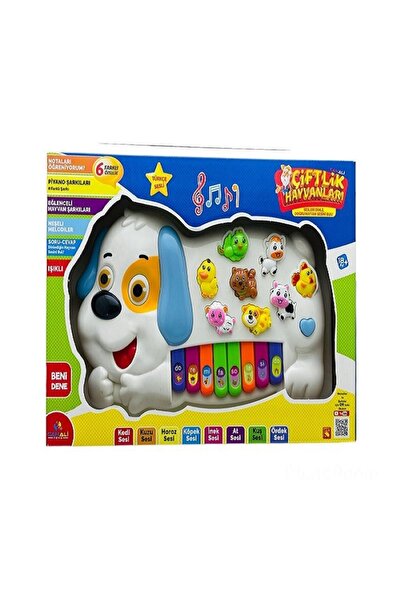 Can Ali Toys Çiftlik Hayvanlar Piyano Oyuncağı Efsane Beyaz Köpek Piyano