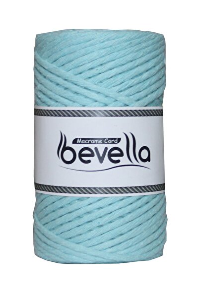Bevella Macrame Cord Σκάνδαλο Μακραμέ Σκάνδαλο 3mm Μονό Περιστρεφόμενο Σκάνδαλο Βαμβακερό Μακραμέ Σκάνδαλο Τυρκουάζ