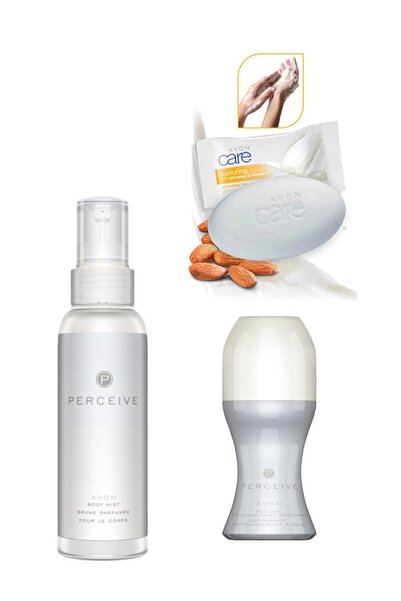 AVON Set Perceive Body Mist Perceive Roll On Ve Care Gliserin E Vitaminli Sabun