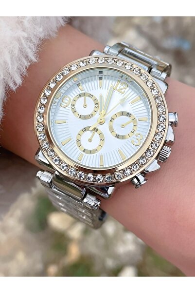LOOQ Stone Detailed Women's Wristwatch