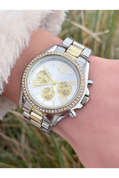 LOOQ Roman Numeral Stoned Women's Wristwatch