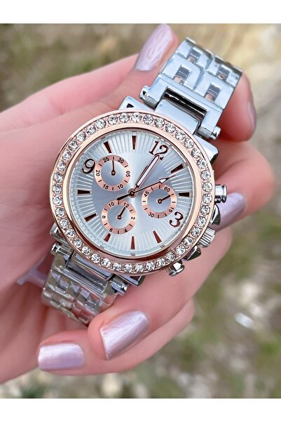 LOOQ Stone Detailed Women's Wristwatch