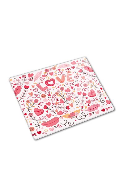 Decorita Glass Cutting Board - Glass Cutting Board | Love - Colorful | 29cm X 34cm