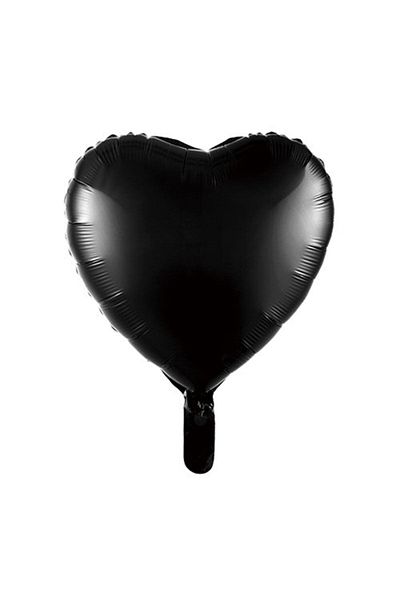 BEST PARTİ DOĞUM GÜNÜ PARTİ SÜSLERİ Black Heart Foil Balloon 45 Cm 3 Pieces